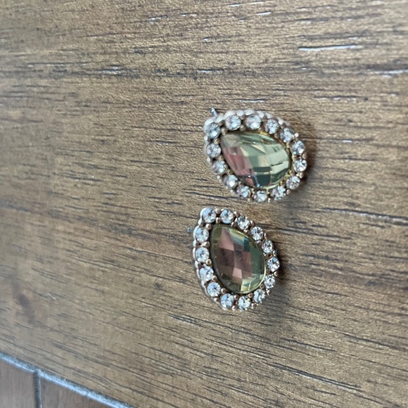 Francescas Gold Gem Teardrop Earrings - Picture 3 of 7